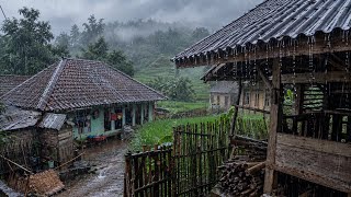 Hujan Deras Mengguyur Kampung Seharian‼️🌧️ Adem Banget, Suasananya Syahdu Bikin Tenang💆🏻‍♂️ | Garut