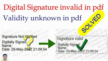 how to validate digital signature in pdf | Invalid digital Signature in pdf solution