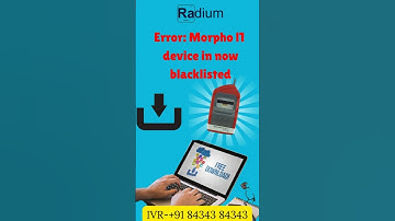 Morpho L1 "Blacklisted" Error in Device | Quick & Easy RD Service Registration Guide