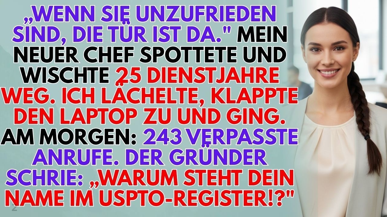 Mein Chef forderte mich heraus zu gehen – also nahm ich das 550-Millionen-Patent mit 💼