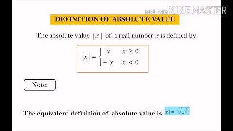 2.3 Absolute value Part 1