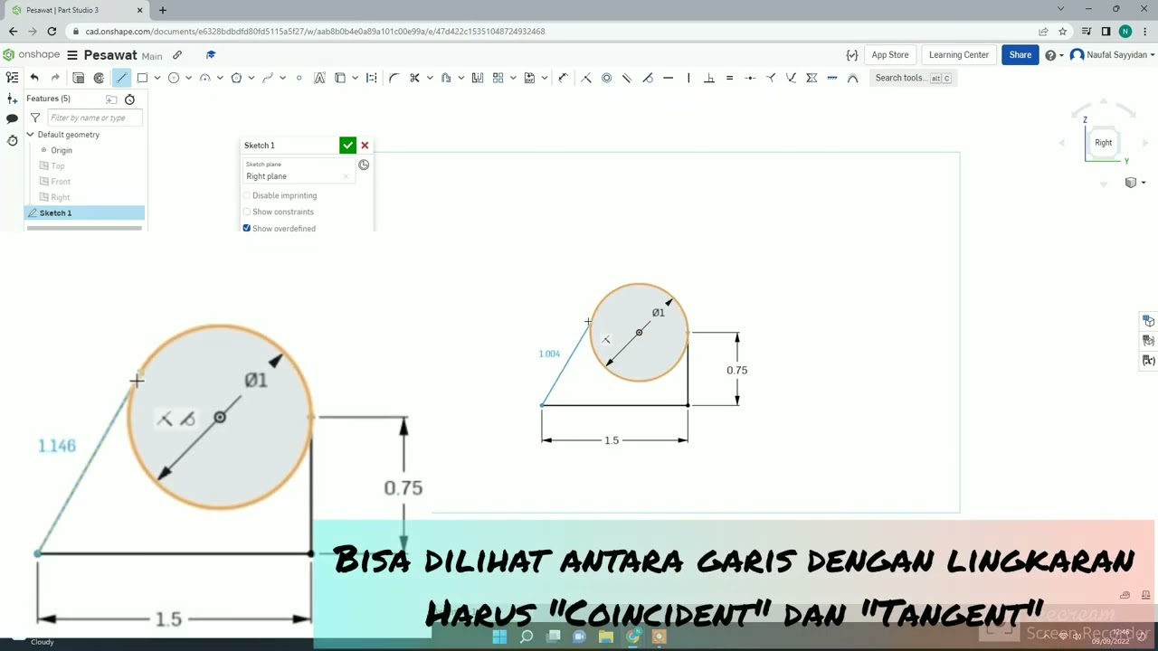 Beginner Tutorial Onshape Buat Desain Mainan Pesawat Part Pengatur Beginner tutorial onshape buat desain mainan pesawat part pengatur