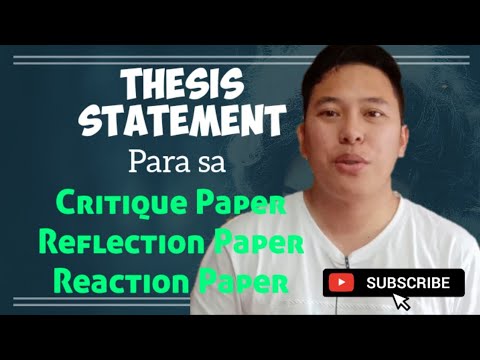 Video: Paano ka sumulat ng halimbawa ng thesis statement?