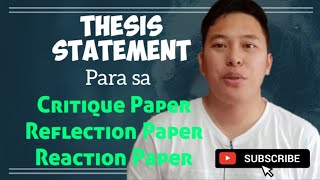 Paano sumulat ng Thesis Statement?