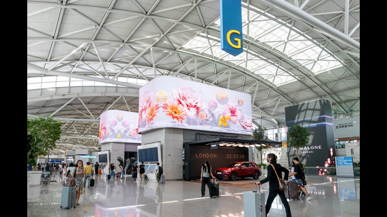 [LED.ART] INCHEON INTERNATIONAL AIRPORT TERMINAL 1 - YouTube