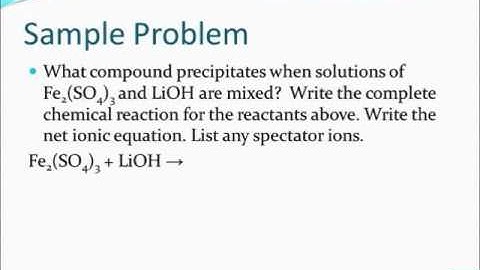 Unit 2: Net Ionic Equations
