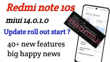 Redmi note 10s miui 14.0.1.0 🇮🇳 new update ready Roll out soon big happy news ☺️☺️