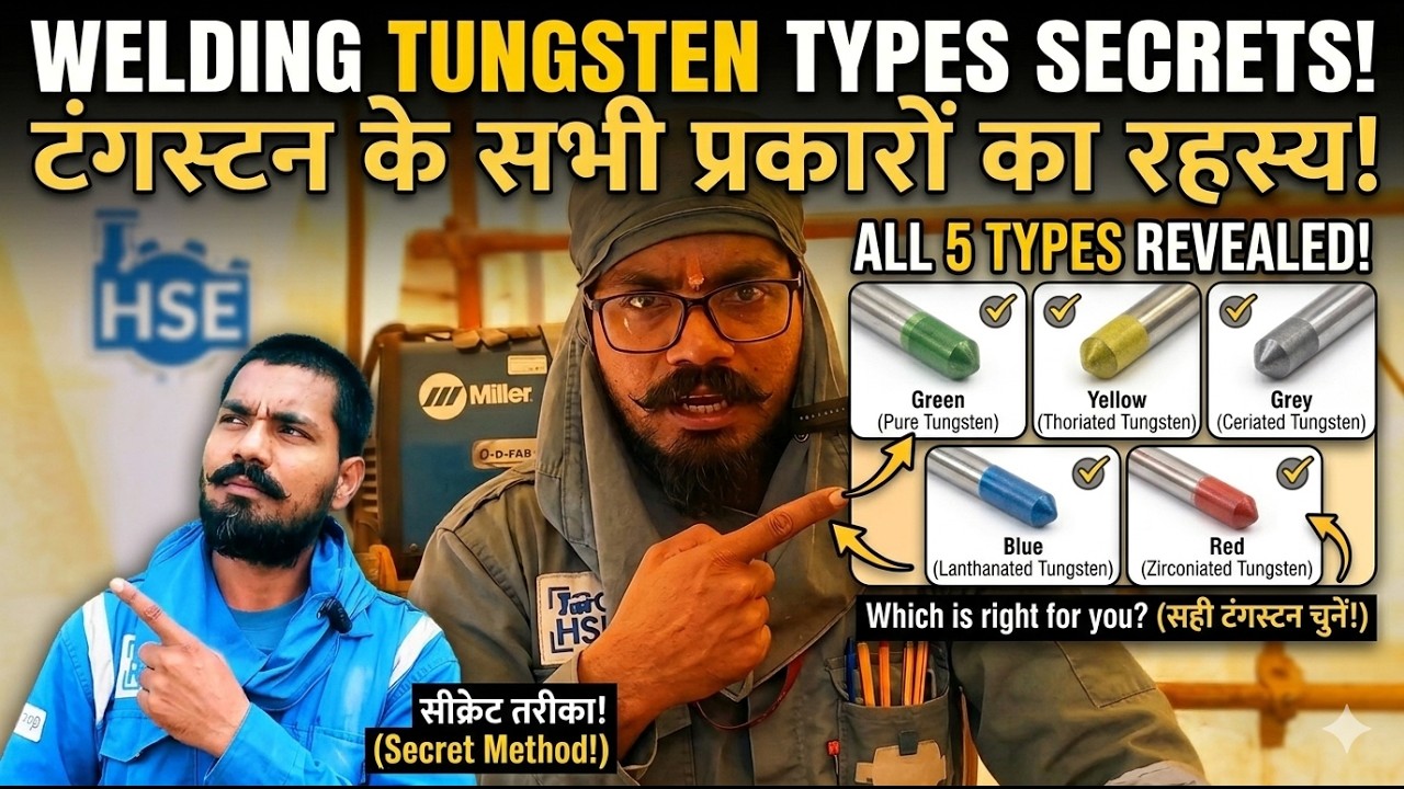 Types of TIG Welding Tungsten Electrodes | How Many Types of Tungsten Are There? (video lesson)