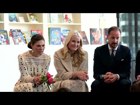 Crown Princess Mette-Marit and Crown Princess Victoria in Stockholm