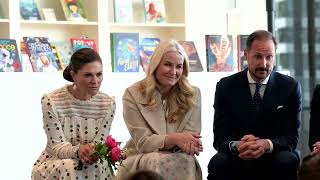 Crown Princess Mette-Marit and Crown Princess Victoria in Stockholm