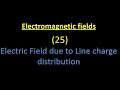 Electromagnetic Fields 25 Electric Field Due To Line Charge Distribution