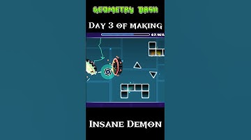 Day 3 of making an Insane Demon in Geometry Dash #geometrydash #gd #gddemon