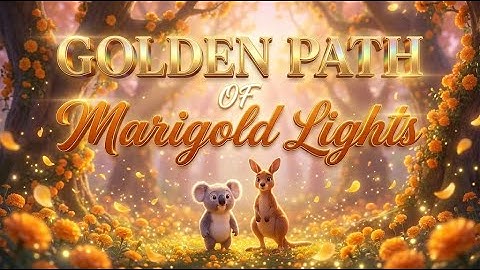 Golden Path of Marigold Lights