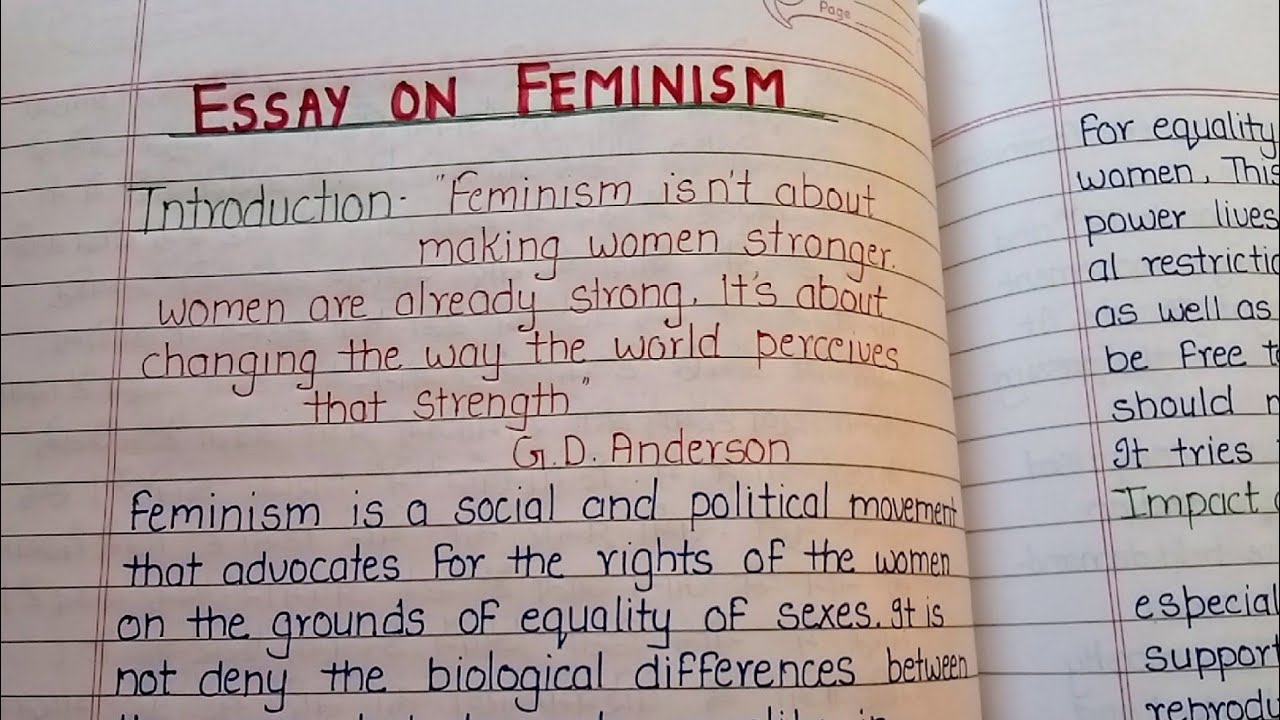 essay questions about feminism