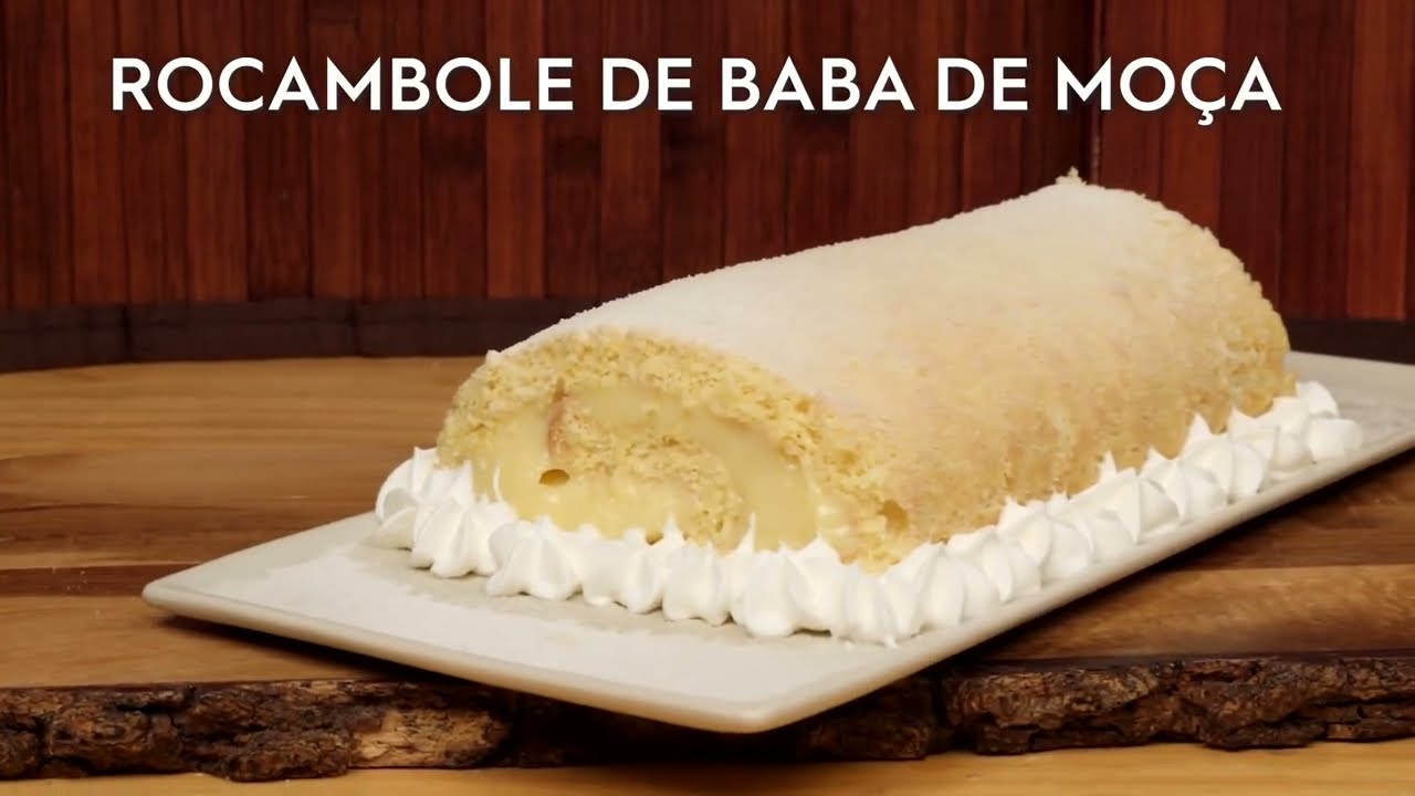 ROCAMBOLE DA VOVÓ COM RECHEIO ESPECIAL DE BABA DE MOÇA PARA SOBREMESA DE DOMINGO