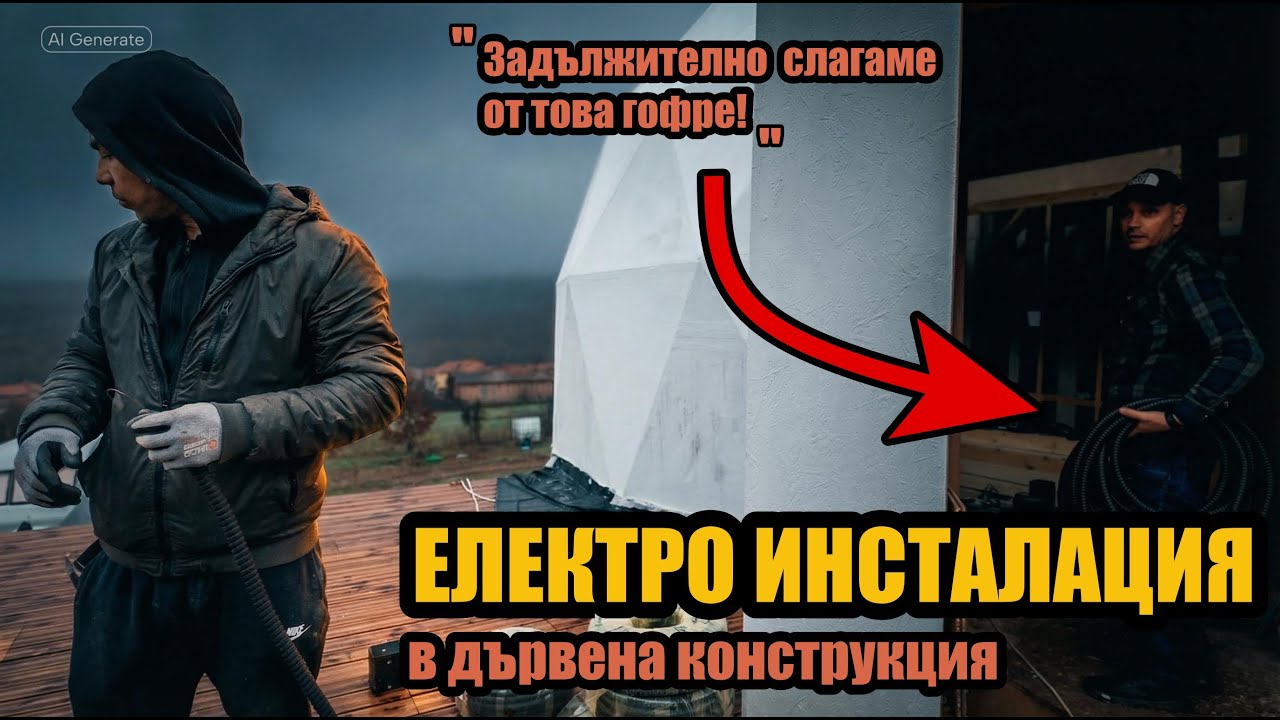 КАК СЕ ПРАВИ: ЕЛЕКТРО ИНСТАЛАЦИЯ В ДЪРВЕНА КОНСТРУКЦИЯ | КУПОЛНА КЪЩА