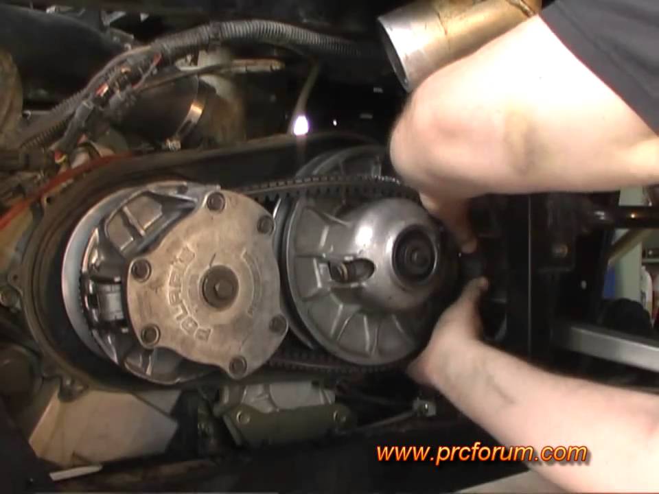 How to change the belt on a Polarisr Ranger - YouTube engine valve train diagram 