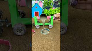 😱 Mini Tractor Making Strong Cement Pillar | Amazing Construction Machine #shorts #youtubeshorts