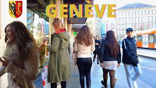 Geneve walking tour 4k - beautiful Swiss town