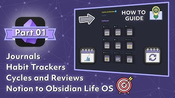 Journals, Habit Trackers, Cycles and Reviews | Notion to Obsidian Life OS (Part 1/5)