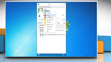 How to change your status in Lync 2013