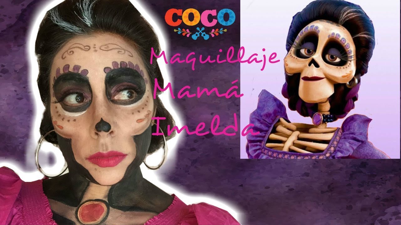 ME MAQUILLO COMO MAMÁ IMELDA /PELICULA COCO/ DISNEY PIXAR COCO - YouTube