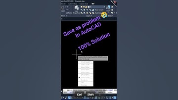 How to fix or Solve AutoCAD Save As Problem| 100% Solution #autocad #shorts #trending
