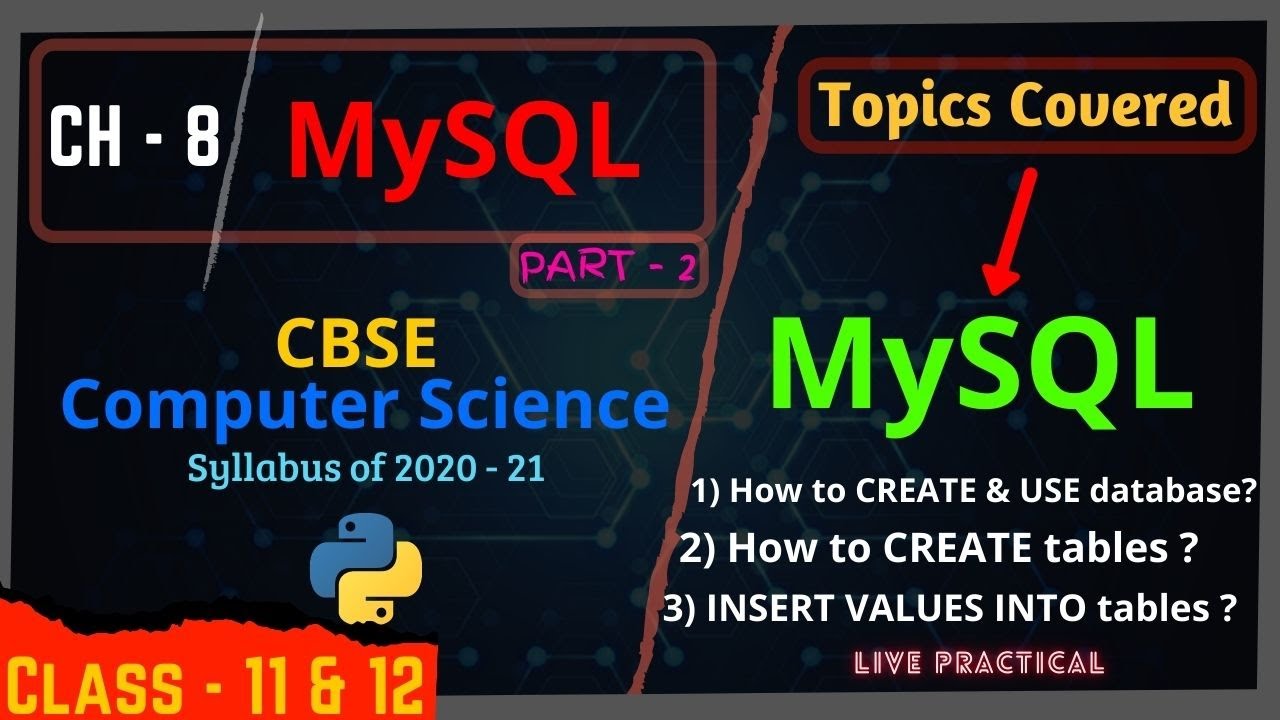 2. How to create and Use Database | How to create Tables and Insert ...