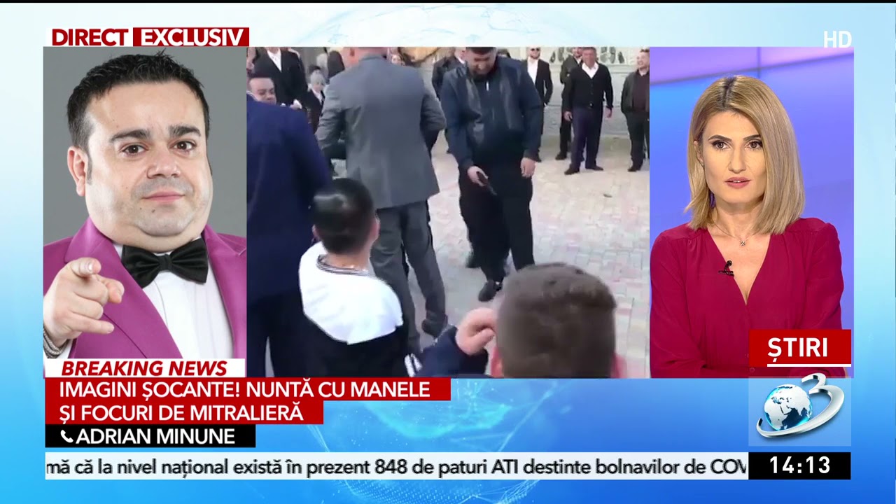 Nuntă cu manele și mitraliere, unde invitații trag focuri de armă în fața lui Adrian Minune: Nu mă s
