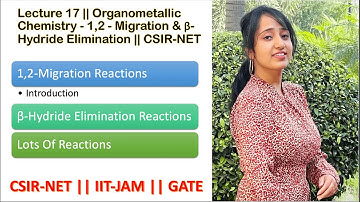 Organometallic Chemistry - 1,2 - Migration & β-Hydride Elimination || CSIR-NET
