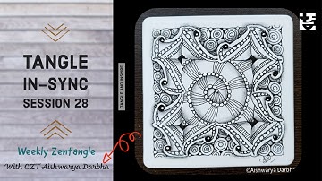 Veera + Bubbles + Marasu - Zentangle Patterns ✨Tangle In-Sync - 28✨ Year 2021