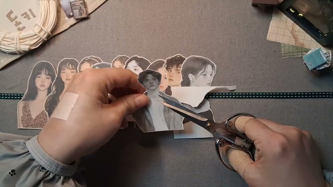 앤의노트 인물 자르기 영상_1 / 다꾸템 / sticker / asmr