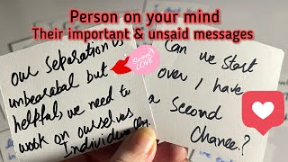 Person on your mind🧠 Their important & Unsaid messages for you📩 Hindi tarot card reading