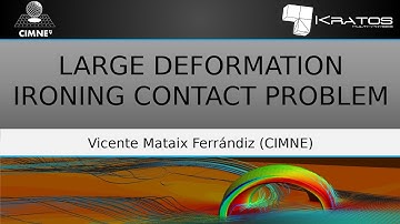 Hyperelastic large displacement ironing contact problem