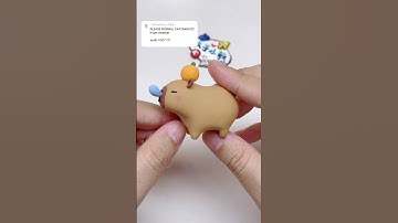 normal Capybara 🍊 #clay #clayart #capybara #shorts