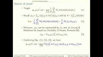 Xin Wang: Semidefinite programming strong converse bounds for quantum channel capacities