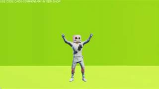 MARSHMELLO FORTNITE DIFFERENT DANCES BEHIND GREEN SCREEN HIGH QUALITY