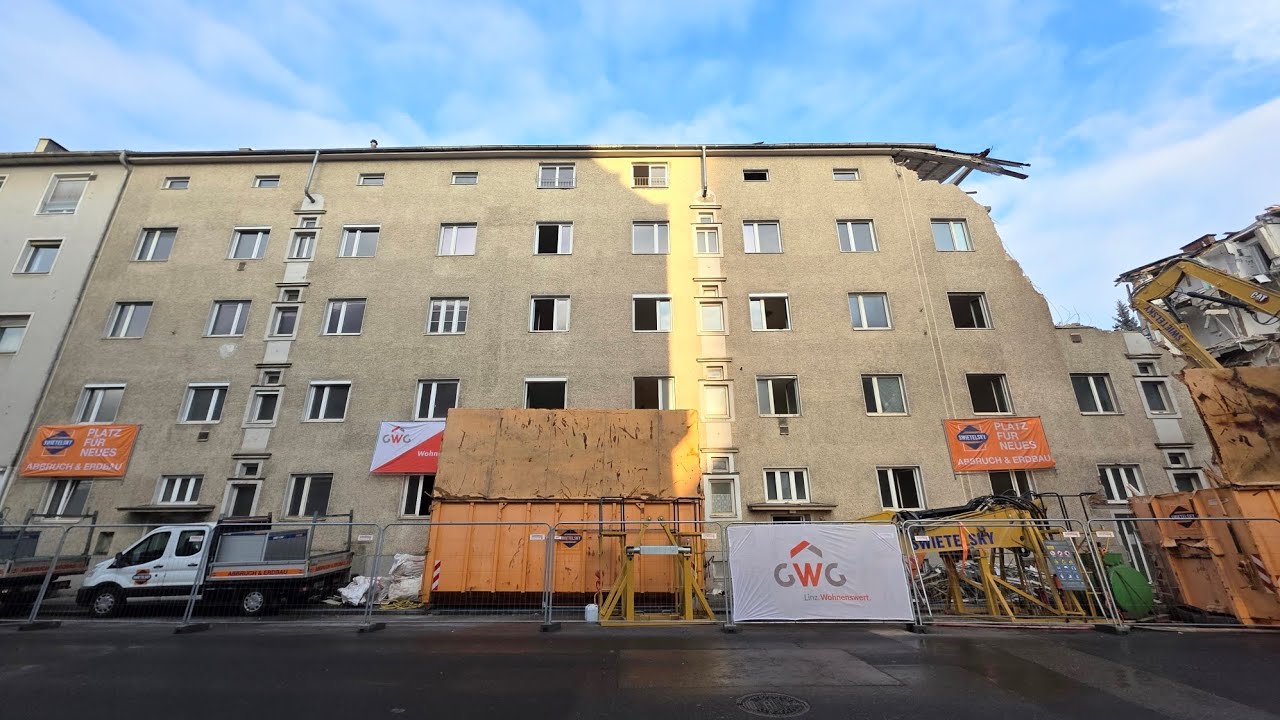 Neues aus Linz 62: Abriss Häuser Freistädter Straße 13-19