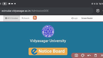 Vidyasagar University DDE M.Sc Part - II(Session 2019_2020)
