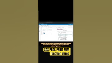 SAS PROC PRINT SUM function demo. #sas #programming #programmer #ia #analytics
