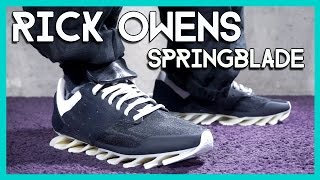 On feet Rick Owens Springblade ss15 - YouTube