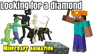 looking for a diamond (minecraft animation)