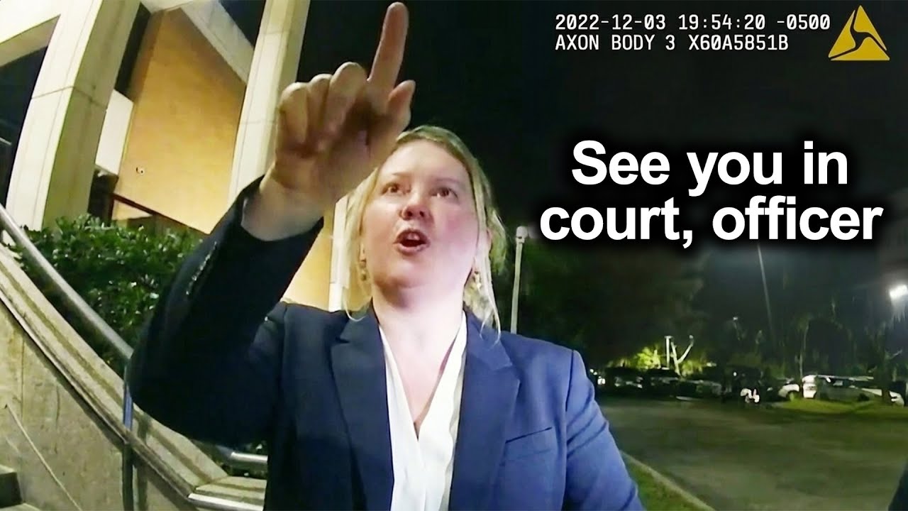 Karen Attorney Ridicules Officers, Convinced She's Above the Law