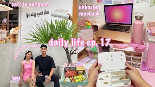 daily life ep.17💘: unboxing macbook, valentines date, dk press cafe in antipolo, try treats, sm moa