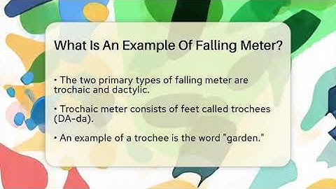 What Is An Example Of Falling Meter? - The Prose Path
