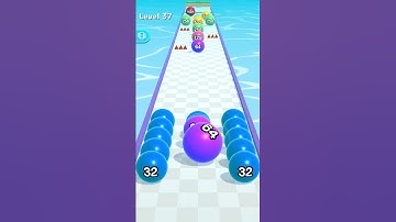 Ball Run 2048 (IOS, Android) New update Gameplay All Levels (Level 37) #Shorts