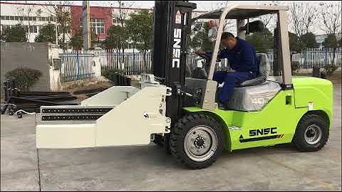 4ton block clamp diesel forklift truck operation video