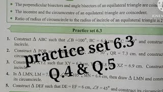 practice set 6.3 Q.4 & Q.5 | maths 2 | std 9