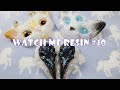 Watch me resin 10 kitties and bird skulls resin charms