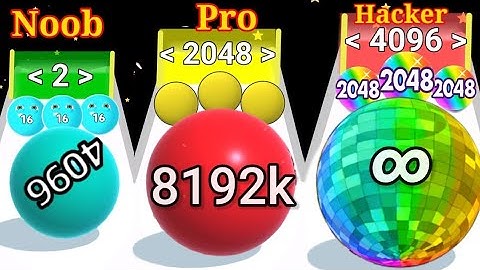 Ball Run 2048 ♾️ vs Happy Cubes 2048 Game - All Levels part 22